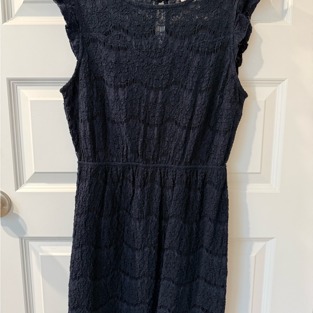 Chic Navy Lace Mini Dress